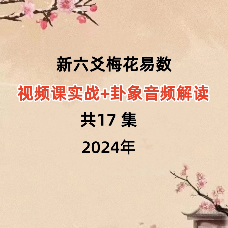新六爻梅花易数视频课实战+卦象音频解读共17 集