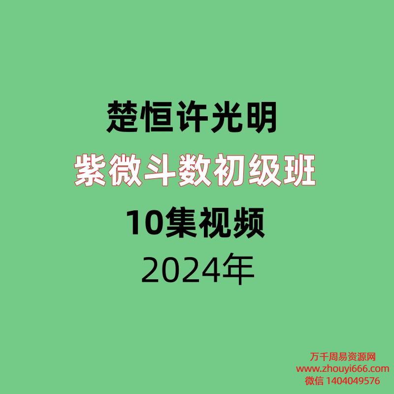 楚恒许光明紫微斗数初级班，10集视频