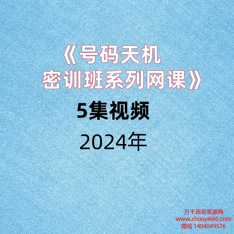 《号码天机密训班系列网课》5集视频