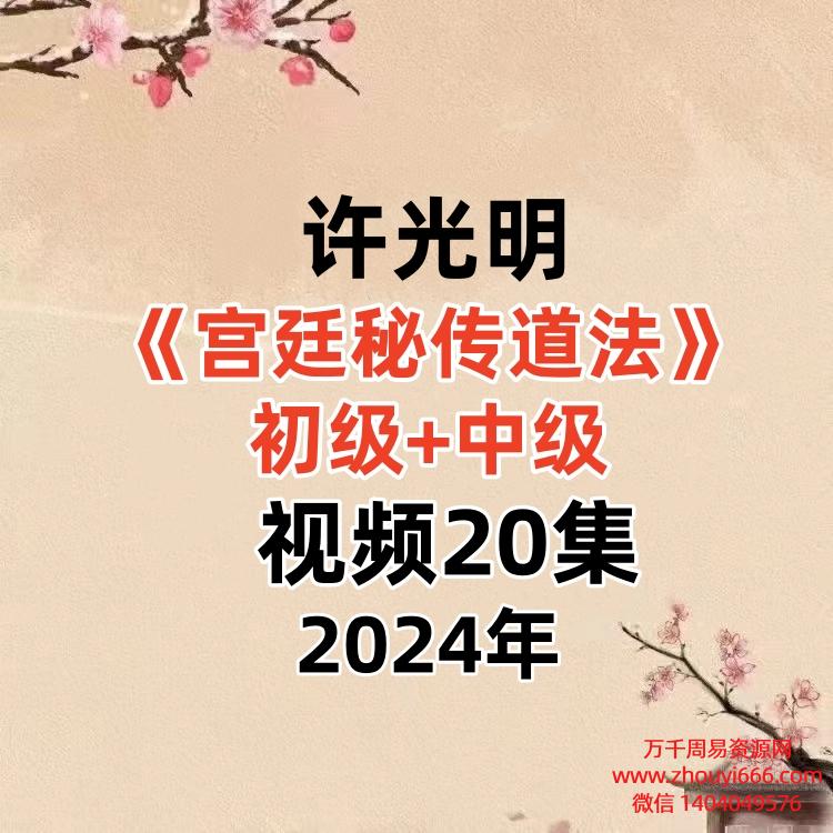 许光明宫廷秘传道法初级+中级，视频20集
