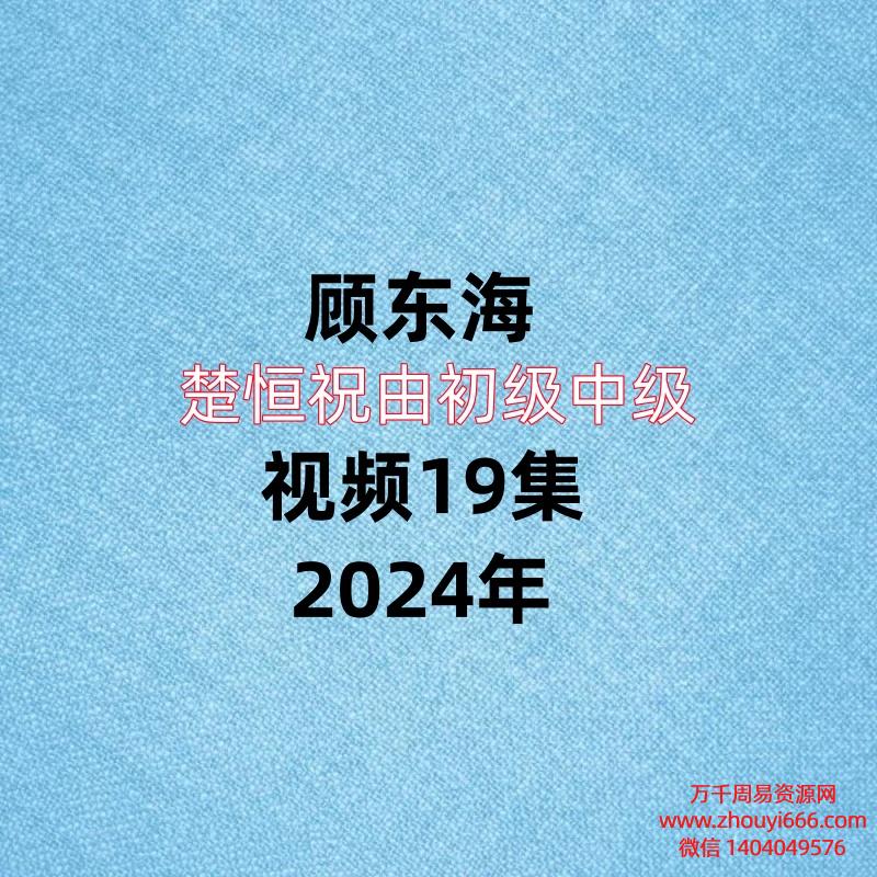 顾东海楚恒祝由初级中级视频19集