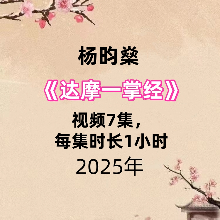 杨昀燊《达摩一掌经》教学视频7集，每集时长1小时